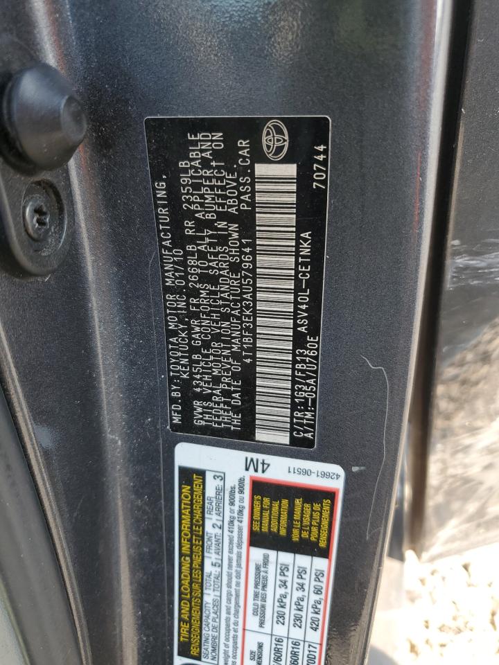 Lot #3308282165 2010 TOYOTA CAMRY BASE