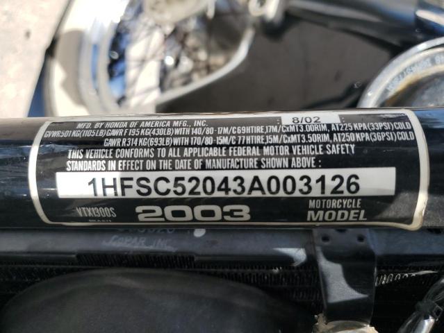 2003 HONDA VT1300 S 1HFSC52043A003126