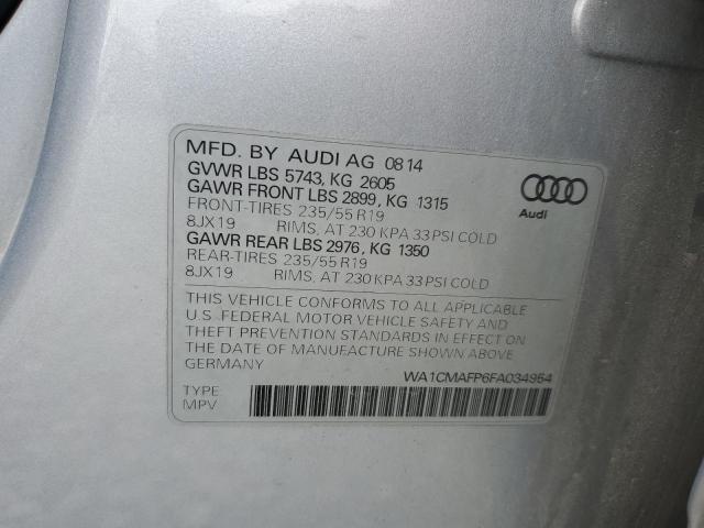 2015 AUDI Q5 TDI PRE WA1CMAFP6FA034954