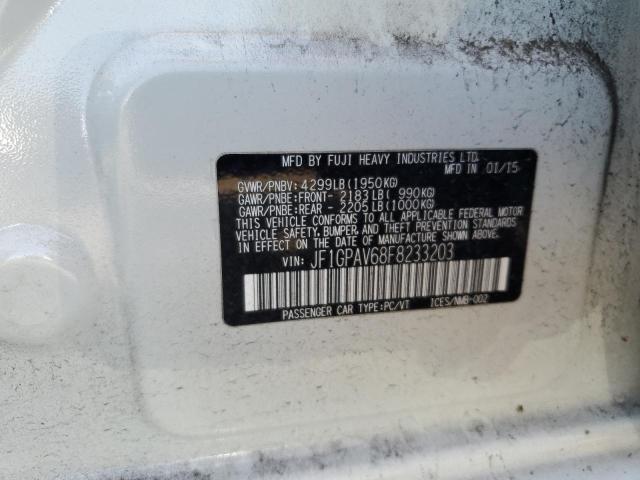 2015 SUBARU IMPREZA SP JF1GPAV68F8233203