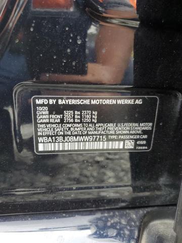 2021 BMW 530 XI WBA13BJ08MWW97715