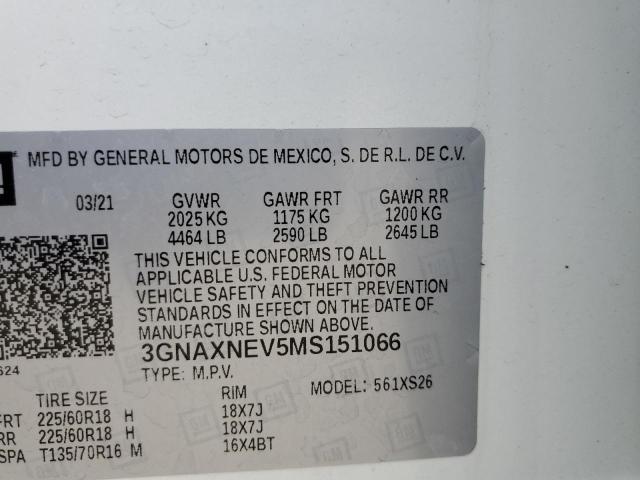 2021 CHEVROLET EQUINOX PREMIER 3GNAXNEV5MS151066