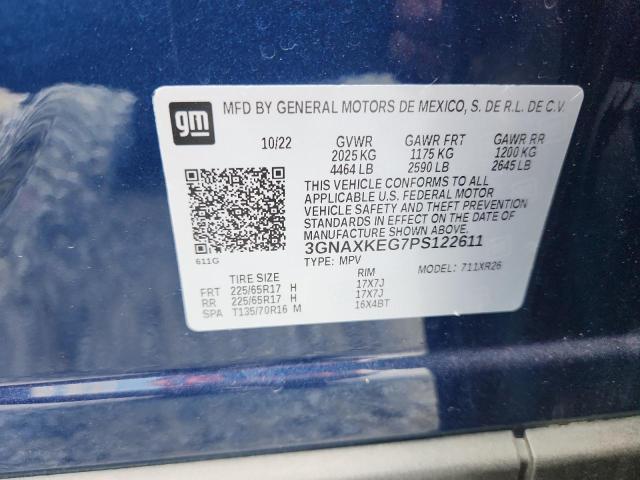 2023 CHEVROLET EQUINOX LT 3GNAXKEG7PS122611