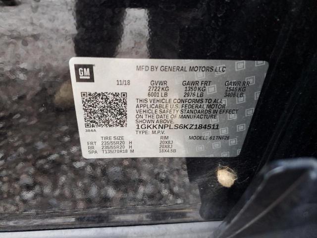 2019 GMC ACADIA DEN 1GKKNPLS6KZ184511