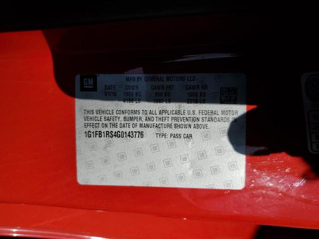 2016 CHEVROLET CAMARO LT - 1G1FB1RS4G0143776