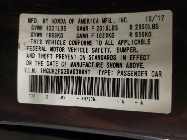 2013 HONDA ACCORD SPO - 1HGCR2F53DA030841