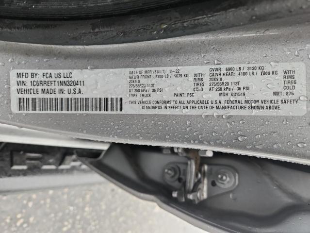 2022 RAM 1500 BIG H 1C6RREFT1NN320411