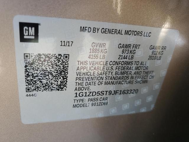 2018 CHEVROLET MALIBU LT 1G1ZD5ST9JF163320