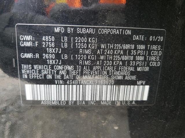 2020 SUBARU OUTBACK LI 4S4BTANCXL3163620