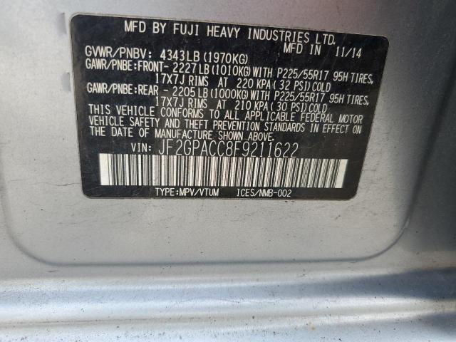 2015 SUBARU XV CROSSTREK 2.0 PREMIUM JF2GPACC8F9211622