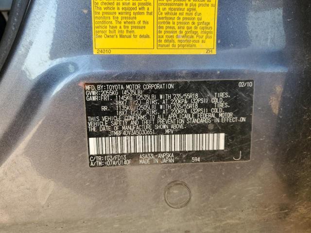 2010 TOYOTA RAV4 SPORT - JTMRF4DV3A5030651