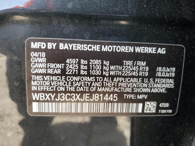 2018 BMW X2 SDRIVE2 WBXYJ3C3XJEJ81445