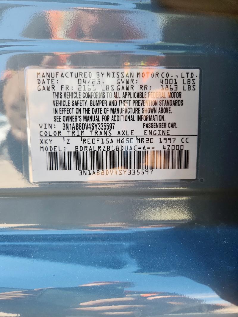 2025 NISSAN SENTRA SR 3N1AB8DV4SY335597