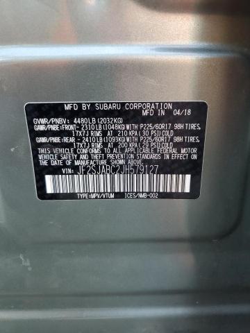 2018 SUBARU FORESTER 2 JF2SJABC2JH579127