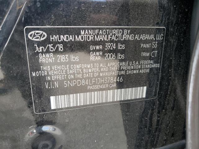 2018 HYUNDAI ELANTRA SEL 5NPD84LF1JH378446