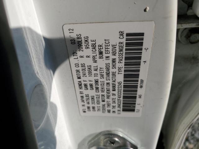 2012 ACURA TSX - JH4CU2F4XCC023245