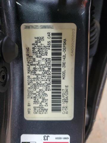 2012 TOYOTA COROLLA BASE - 5YFBU4EE9CP023828