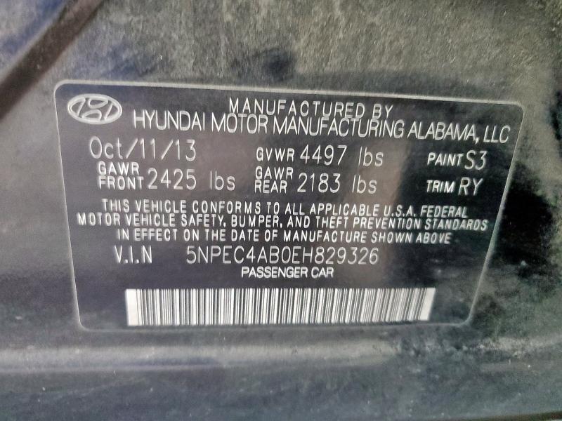 2014 HYUNDAI SONATA SE - 5NPEC4AB0EH829326