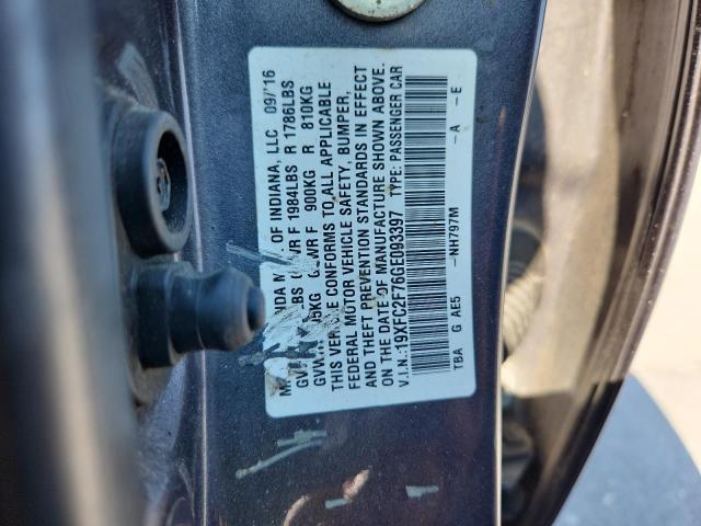 2016 HONDA CIVIC EX 19XFC2F76GE093397