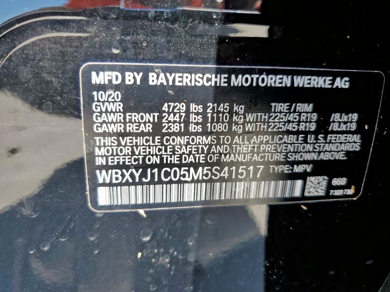 2021 BMW X2 XDRIVE2 WBXYJ1C05M5S41517