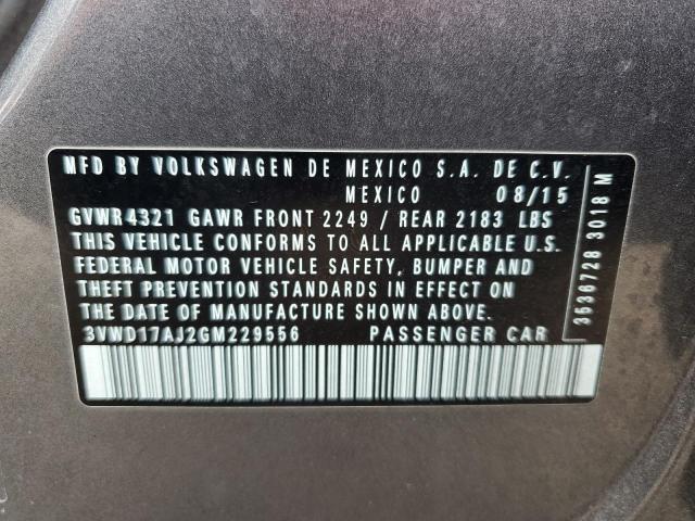 2016 VOLKSWAGEN JETTA SPOR 3VWD17AJ2GM229556