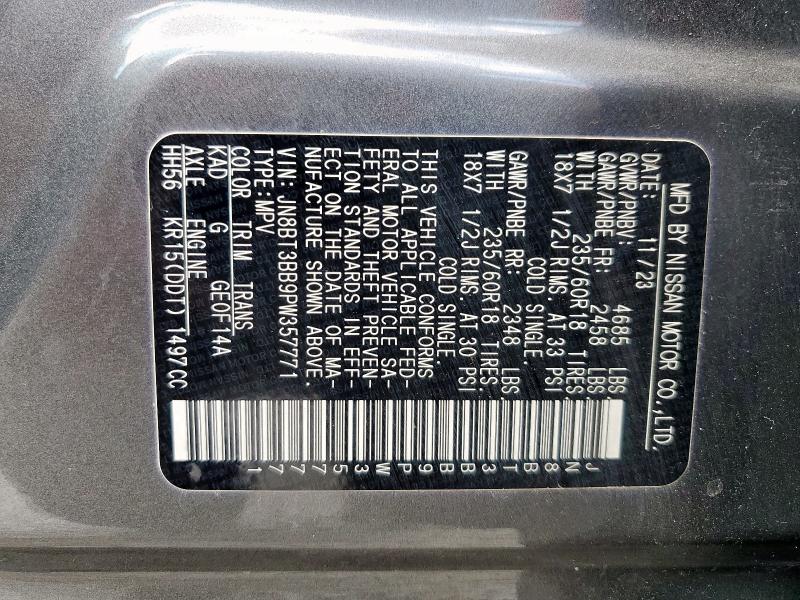 2023 NISSAN ROGUE SV JN8BT3BB9PW357771
