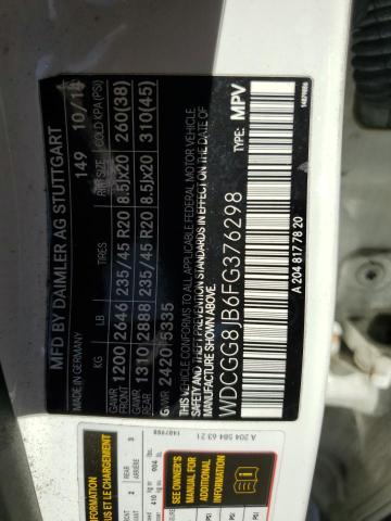 2015 MERCEDES-BENZ GLK350 - WDCGG8JB6FG376298