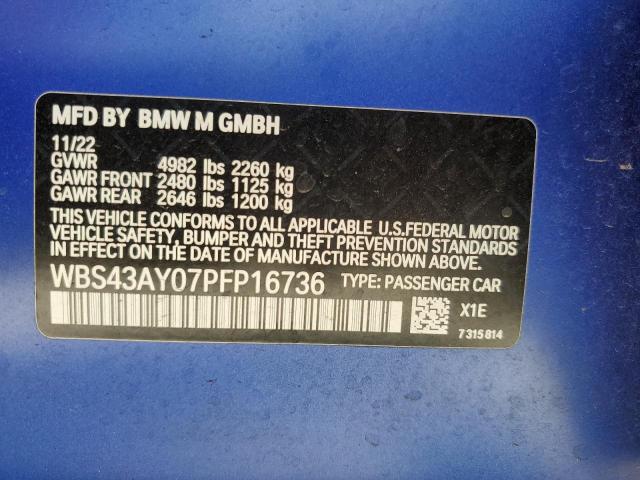 2023 BMW M3 COMPETI WBS43AY07PFP16736