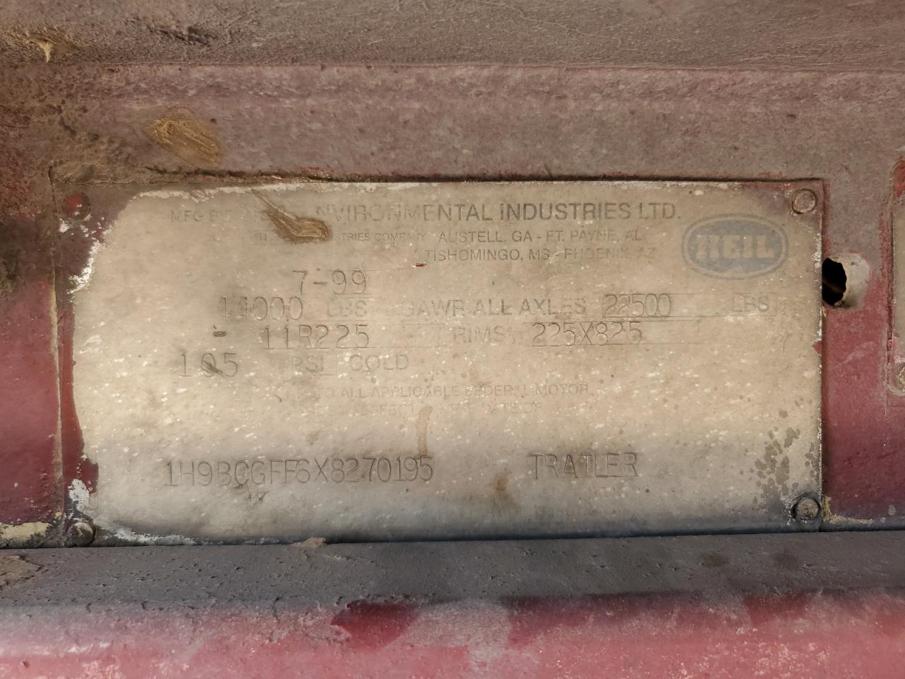 Lot #3265799241 1999 HEIL UNKNOWN