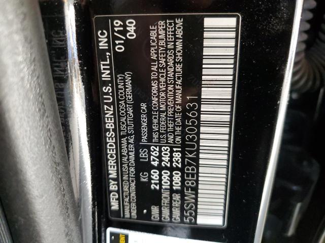 2019 MERCEDES-BENZ C 300 4MATIC 55SWF8EB7KU305631