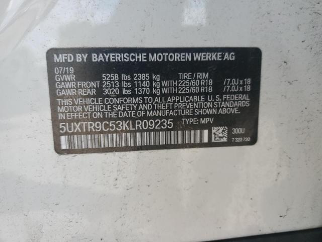 2019 BMW X3 XDRIVE3 - 5UXTR9C53KLR09235