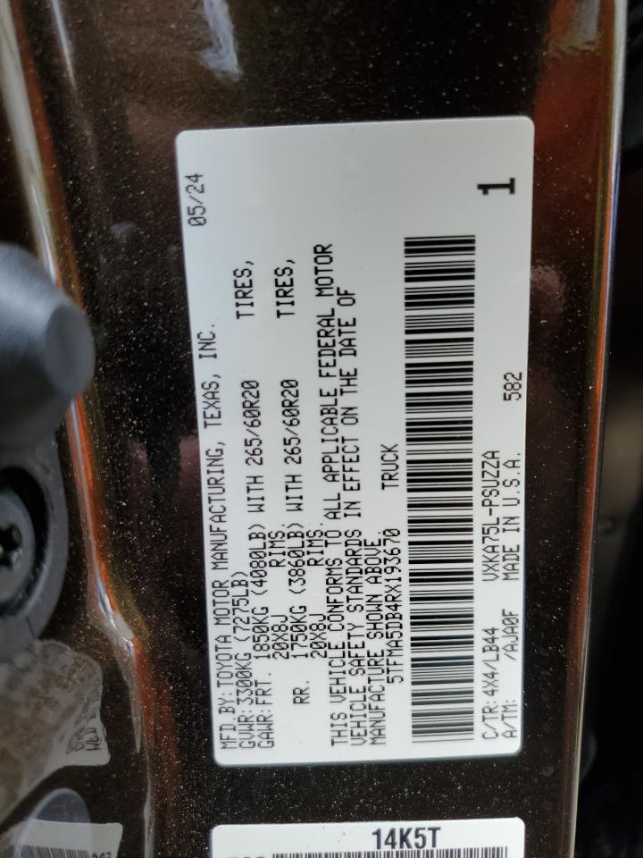 TOYOTA TUNDRA CREWMAX PLATINUM