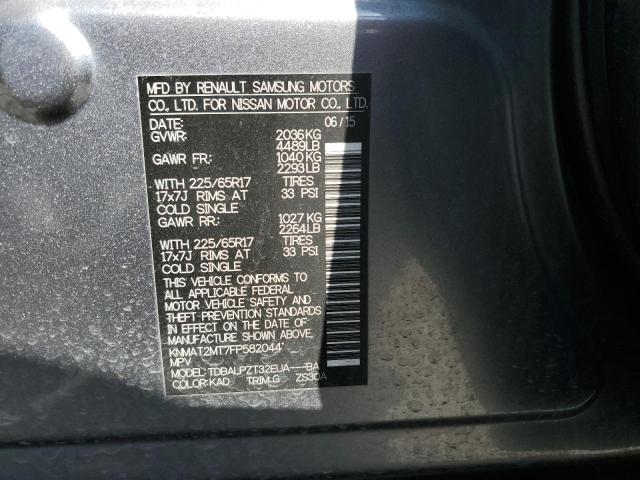 2015 NISSAN ROGUE S KNMAT2MT7FP582044