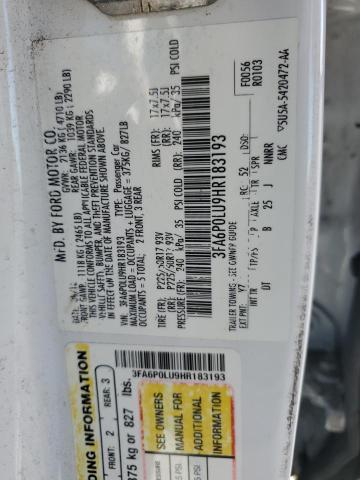 2017 FORD FUSION SE HYBRID 3FA6P0LU9HR183193