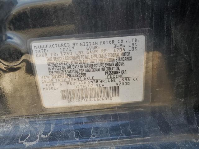 2018 NISSAN VERSA S 3N1CN7AP0JL826390