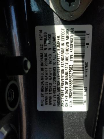 2015 HONDA CIVIC EX 19XFB2F85FE027983