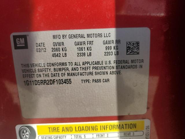 2013 CHEVROLET MALIBU 1LT #3297172871