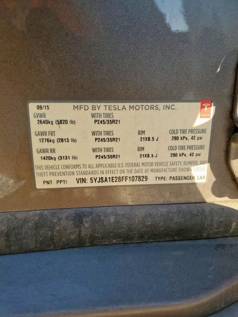 2015 TESLA MODEL S #3296541338