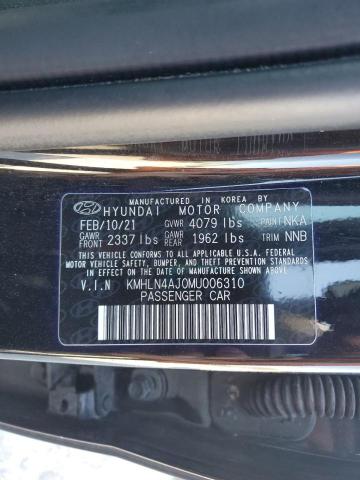 2021 HYUNDAI ELANTRA LIMITED KMHLN4AJ0MU006310