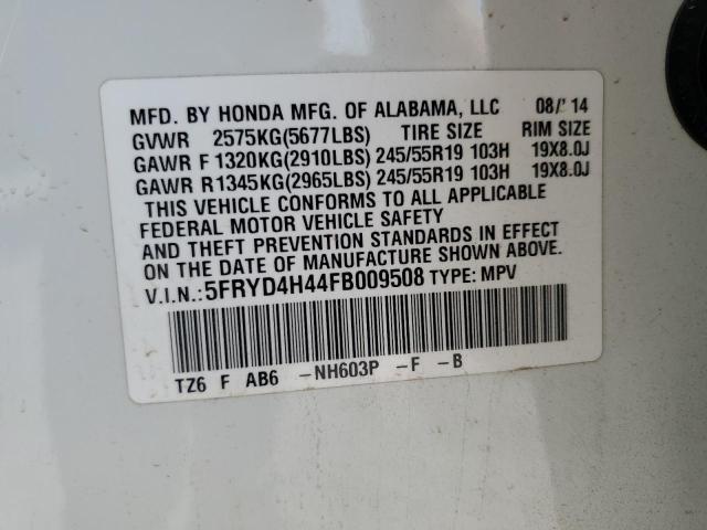 2015 ACURA MDX TECHNOLOGY 5FRYD4H44FB009508