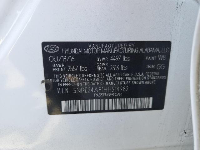 2017 HYUNDAI SONATA SE - 5NPE24AF1HH514982