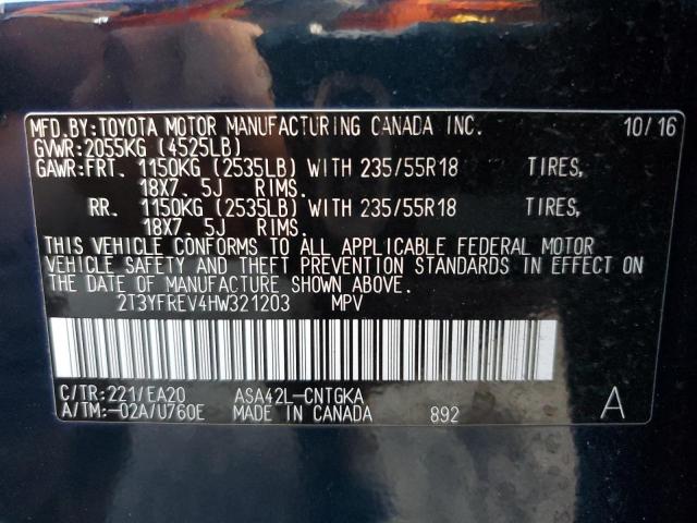 2017 TOYOTA RAV4 LIMIT 2T3YFREV4HW321203