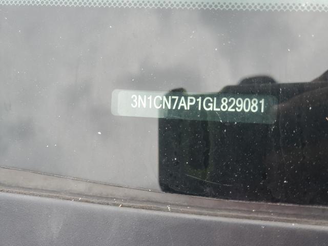 2016 NISSAN VERSA S 3N1CN7AP1GL829081
