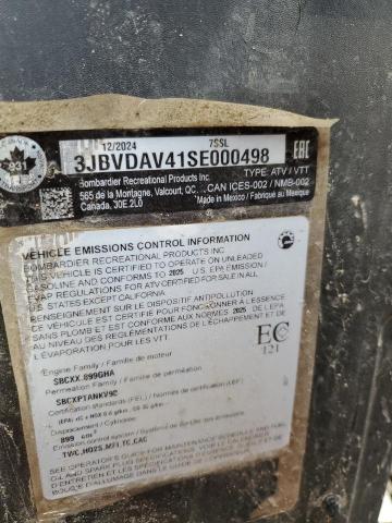 2025 TRUE MAVERX3XDSTURBORR - 3JBVDAV41SE000498