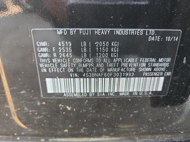 2015 SUBARU LEGACY 2.5I PREMIUM 4S3BNAF60F3031932