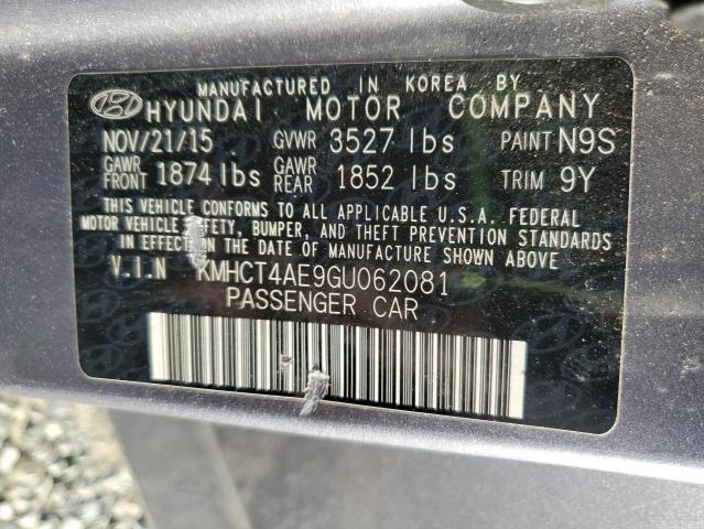 2016 HYUNDAI ACCENT SE KMHCT4AE9GU062081