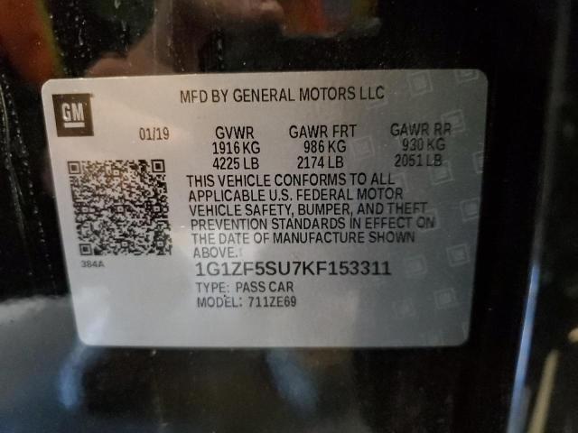 2019 CHEVROLET MALIBU HYB 1G1ZF5SU7KF153311