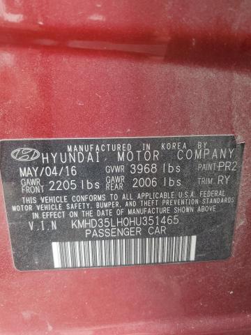 2017 HYUNDAI ELANTRA GT KMHD35LH0HU351465