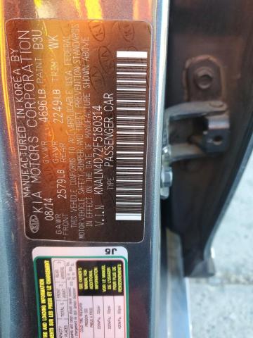 2015 KIA CADENZA PREMIUM KNALN4D72F5180314