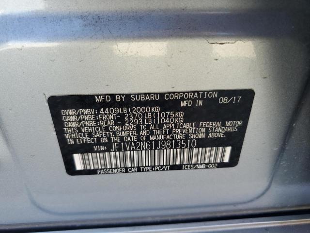 2018 SUBARU WRX STI JF1VA2N61J9813510